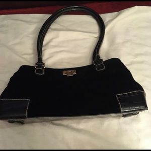 Liz Claiborne black velvet purse.